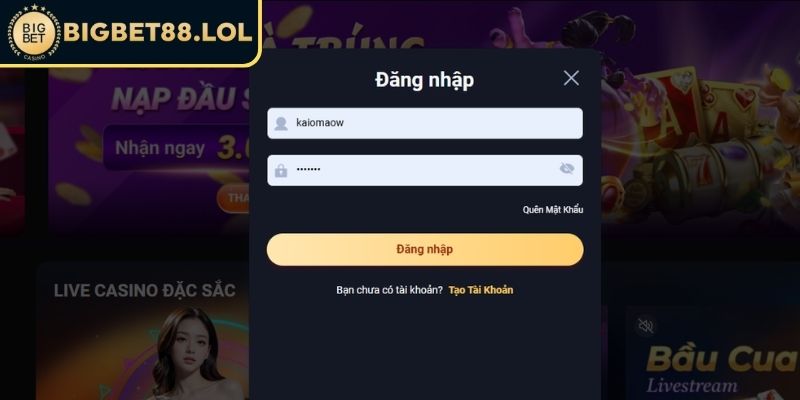 Lưu ý khi đăng nhập BigBet88 tránh gây lỗi